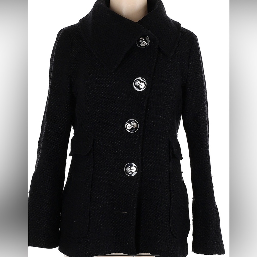 NWOT Stunning Designer Mackage Black Coat in Medium